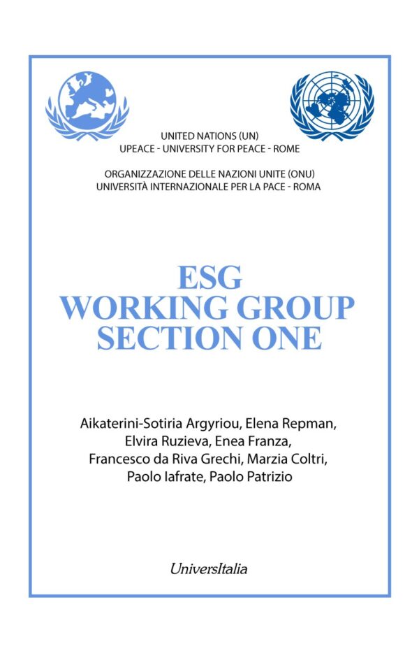 ESG WORKING GROUP SECTION ONE