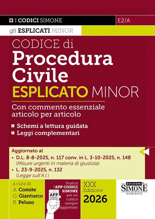 E2/A Codice Procedura civile Esplicato. Ediz. minor.